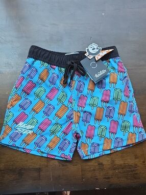 Headster Size 6 Boys Blue Swim Shorts with Lining NEW